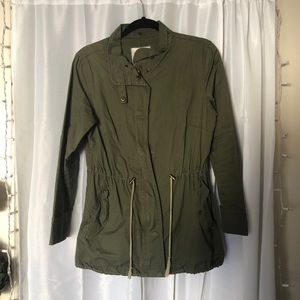 Army green jacket / Authentic denim